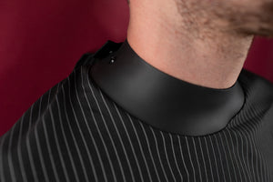 Premium Barber Cape With HairStop Neck Collar (Black)