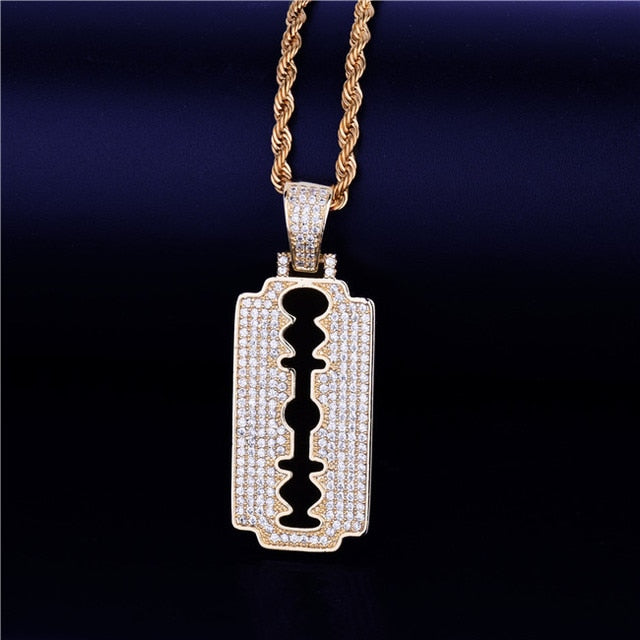 Razor Blade Pendant & Necklace