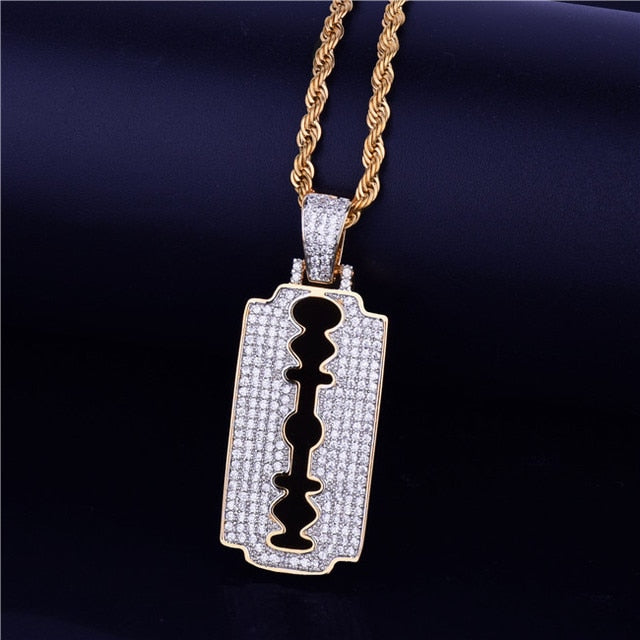 Razor Blade Pendant & Necklace