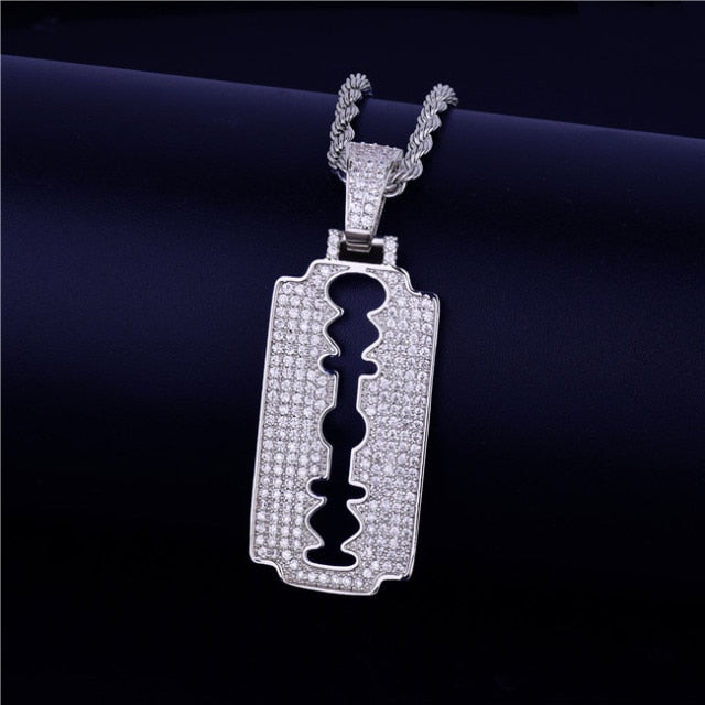 Razor Blade Pendant & Necklace