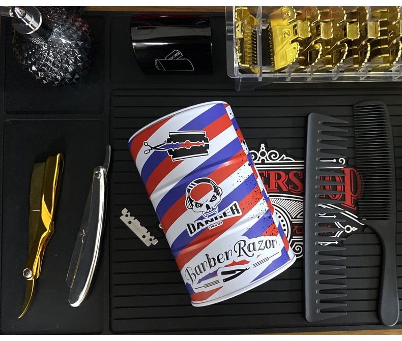 Barber Pole Blade Disposal Trash Box