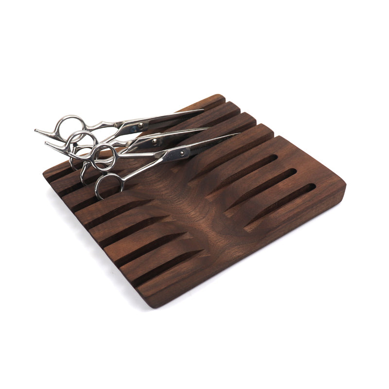 Environmentally Walnut Wooden Scissors Storage Holder 7PCS